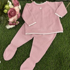 CONJUNTO JERSEY Y POLAINA ROSA EMPOLVADO 004-11305