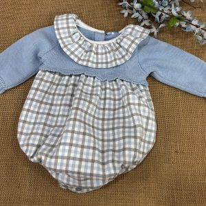 RANITA NIÑO LANA AZULADO COMBINADO VIELLA VICHY AZUL GRIS 026MC-159