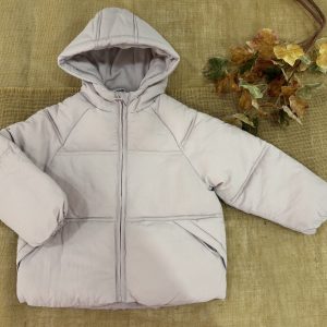 PLUMAS ROSA EMPOLVADO INTERIOR FORRO POLAR CON CAPUCHA Z1