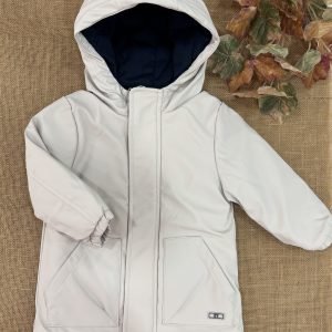 PARKA ENGOMADO CRUDO DE NIÑO Z11