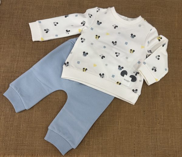 CONJUNTO ALGODON SUDADERA MICKEY Y PANTALON AZUL Z50