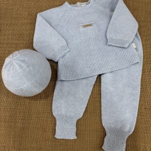 CONJUNTO LANA AZUL JERSEY CANALE PANTALONES Y GORRO 004-10329