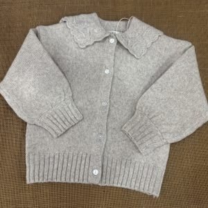 CHAQUETA LANA COLOR ARENA CON CUELLOS PICO Z54